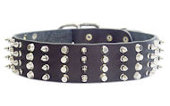 2 inch Leather Dog Collar with STUDS and SPIKES for Doberman 2 inch Leather Dog Collar with STUDS and SPIKES for Doberman
