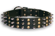 Spikes Black collar 26'' for Doberman /26 inch dog collar-S59