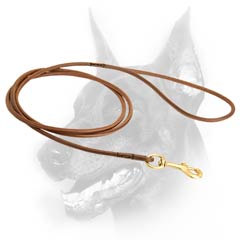 Doberman Dog Show Leash of Supple Leather Doberman Dog Show Leash of Supple Leather