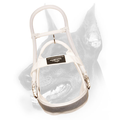 Doberman Dog Assistance Harness Made of Nylon "True White Guide" Doberman Dog Assistance Harness Made of Nylon "True White Guide"