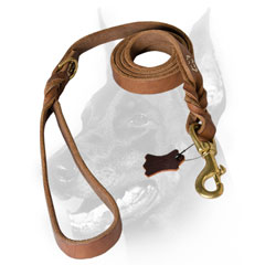 Doberman Dog Handcrafted Upgraded Leather Leash Doberman Dog Handcrafted Upgraded Leather Leash