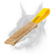 Doberman Dog Small Jute Tug for Efficient Training from the Puppyhood Doberman Dog Small Jute Tug for Efficient Training from the Puppyhood