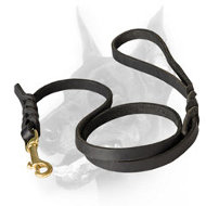 Doberman Dog Handcrafted Leather Leash for Walking/Shows Doberman Dog Handcrafted Leather Leash for Walking/Shows
