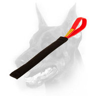 Doberman Puppy "French Linen" Bite Tug with Convenient Handle Doberman Puppy "French Linen" Bite Tug with Convenient Handle