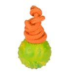 Doberman Dog K9 Ball with Rope - 2 1/3 inch (6 cm) - Medium Doberman Dog K9 Ball with Rope - 2 1/3 inch (6 cm) - Medium