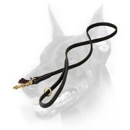 Multifunctional Leather Doberman Dog Leash with a Floating Ring Multifunctional Leather Doberman Dog Leash with a Floating Ring
