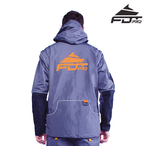 FDT Pro Dog Tracking Jacket Grey Color with Reliable Side Pockets