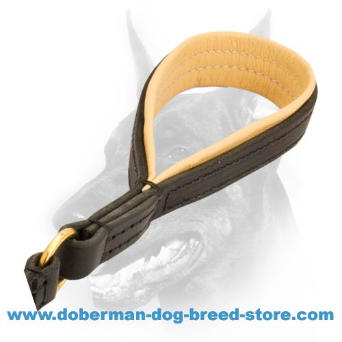 First-class leather leash with convenient handle