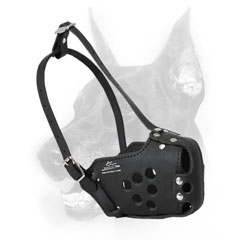 Leather Doberman Muzzle Well-Breathable