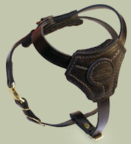 Small Leather Dog Harness for Doberman puppy