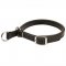 Adjustable Leather Slip Collar with Solid Nickel-plated hardware