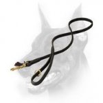 Multifunctional Leather Doberman Dog Leash with a Floating Ring