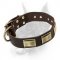 Massive Decoration Doberman Dog Leather Collar