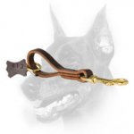 Convenient Doberman Dog Short Leash with O-ring on the Handle