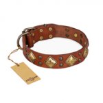 "Flight of Fancy" FDT Artisan Adorned Leather Doberman Collar
