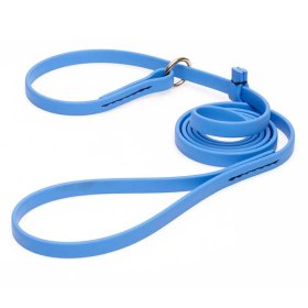Solid Blue Biothane Doberman Leash and Collar Combo