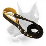 Braided Handcrafted Leather Dog Leash(not nickel, not bronze)
