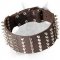 Tremendous Leather Doberman Dog Collar with Spikes and Studs