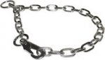 3mm Chrome Fur Saver Collar/Choke Chain Collar with SNAP HOOK