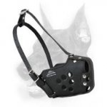 Military Leather Doberman Muzzle for Training, Agitation, Police
