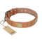 "The Middle Ages" FDT Artisan Handcrafted Tan Leather Doberman Collar
