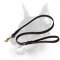 Multipurpose Black Leather Doberman Dog Leash with Brass Snap-hook