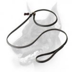 Doberman Dog Leather Leash and Collar in One