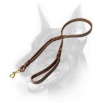 Doberman Dog Braided Leash with Additional Handle