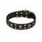 'Jolly Rojer' FDT Artisan Doberman Leather Dog Collar with Pirate Design - 1 1/2 inch (40 mm) wide