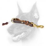 Doberman Dog Short Pull Tab Leash With Extension Option
