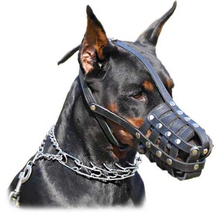 Doberman Everyday Super Ventilation Leather Muzzle