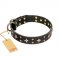 'A La Mode' FDT Artisan Handcrafted Black Leather Doberman Collar