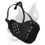 Doberman Dog Leather Muzzle with Reinforced Nose Part