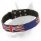 "United Kingdom Pride" Hand-painted Doberman Dog Collar