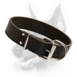 Strong Leather Dog Collar-Pretty Leather Collar for Doberman