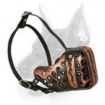 'Magma' Handpainted Agitation Training Doberman Dog Muzzle'