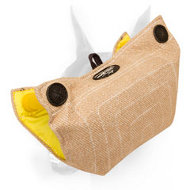 Doberman Puppy and Young Dog Bite Builder of Natural Jute