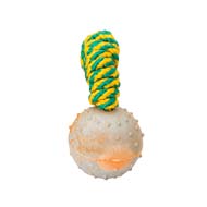 Rubber Dog Training Ball on Rope 2 inches (5 cm)-hollow