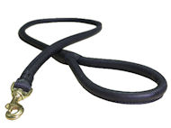Leather Latigo Round Lead for Doberman-Rolled Leather Dog Leash