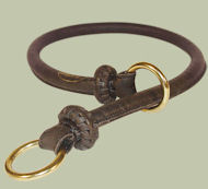Rolled Leather Slip Collar 1/2'' wide for Doberman