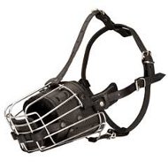 'No Mash' Beautiful and Ergonomic Wire Basket Muzzle with Padding for Doberman