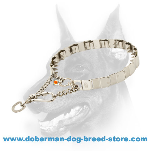 Metal Neck Tech Prong Doberman Collar for Training