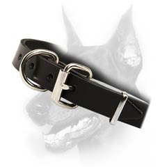 Demandable leather dog collar