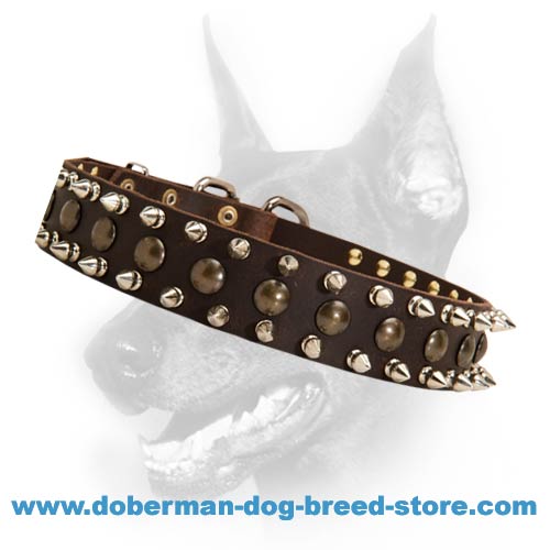 Leather Dog Collar  Custom Dog Collar  Black Leather Dog Collar  Brown Leather Collar  Studded Dog Collar  The Bugsy