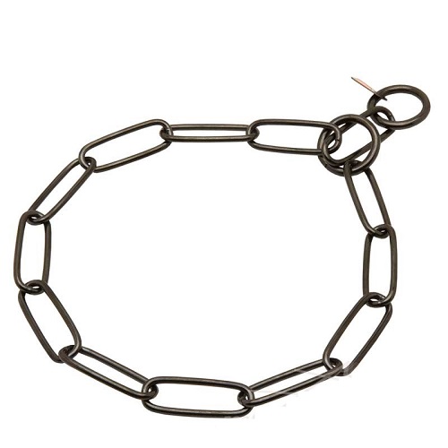 Doberman dog choke fur saver with two rings