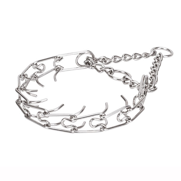 Large canines pinch collar with stainless steel removable links