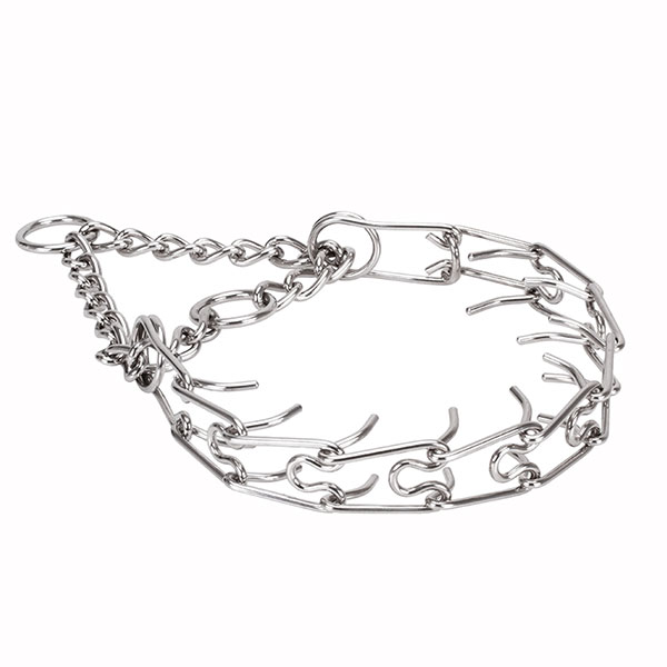 Prong collar of stainless steel for poorly behaved dogs