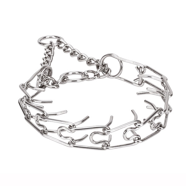 Corrosion resistant dog prong collar with stainless steel removable links