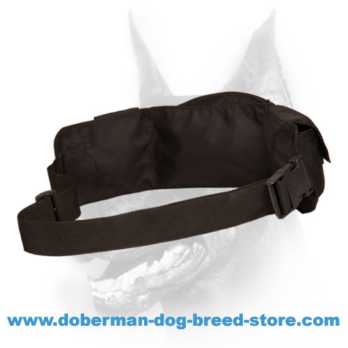 Doberman Dog training treat bag with adjustable belt