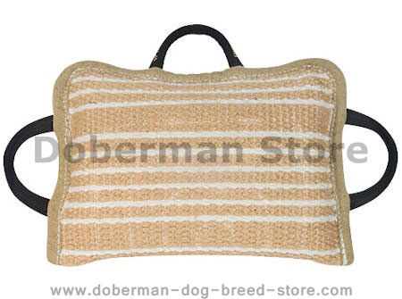 3 Handled Jute Bite Pad for Doberman Training